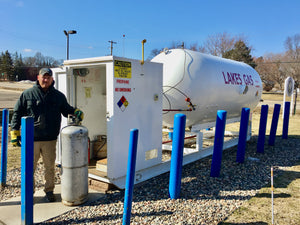 Blue Ribbon is OPEN, and filling propane tanks!