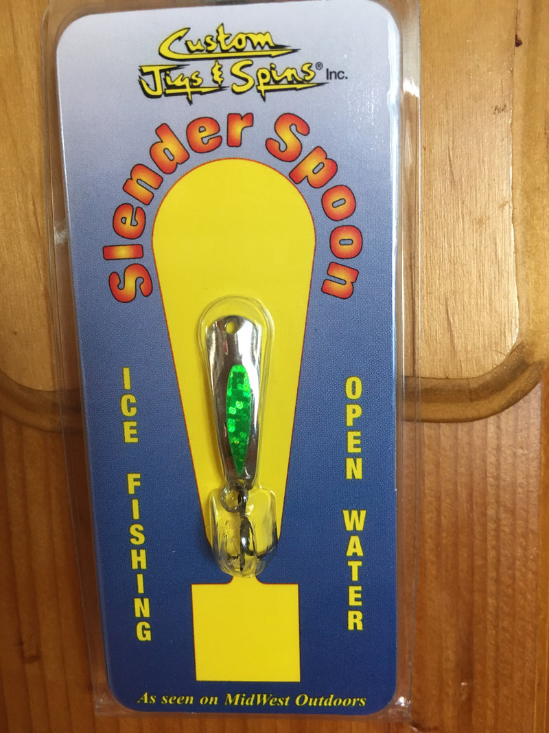 Custom Jigs & Spins | Slender Spoon -  - Custom Jigs & Spoons - Blue Ribbon Bait & Tackle