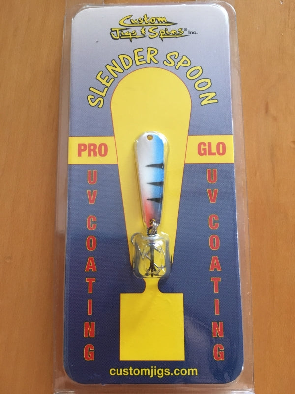 Custom Jigs & Spins | Slender Spoon Pro Glo Series -  - Custom Jigs & Spins - Blue Ribbon Bait & Tackle